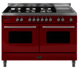 BRITANNIA  Delphi 120 Dual Fuel Range Cooker - Gloss Red
